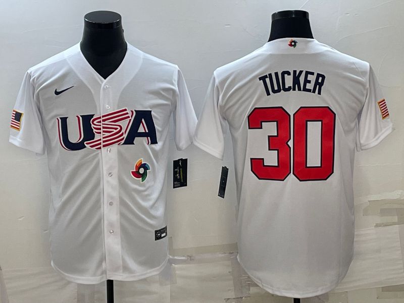 Men 2023 World Cub USA #30 Tucker White Nike MLB Jersey10->more jerseys->MLB Jersey